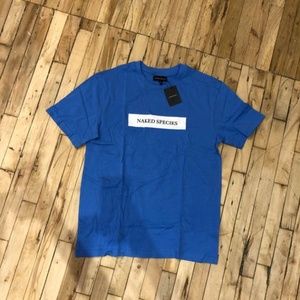 Naked Species Blue Cotton Unisex Logo Tee